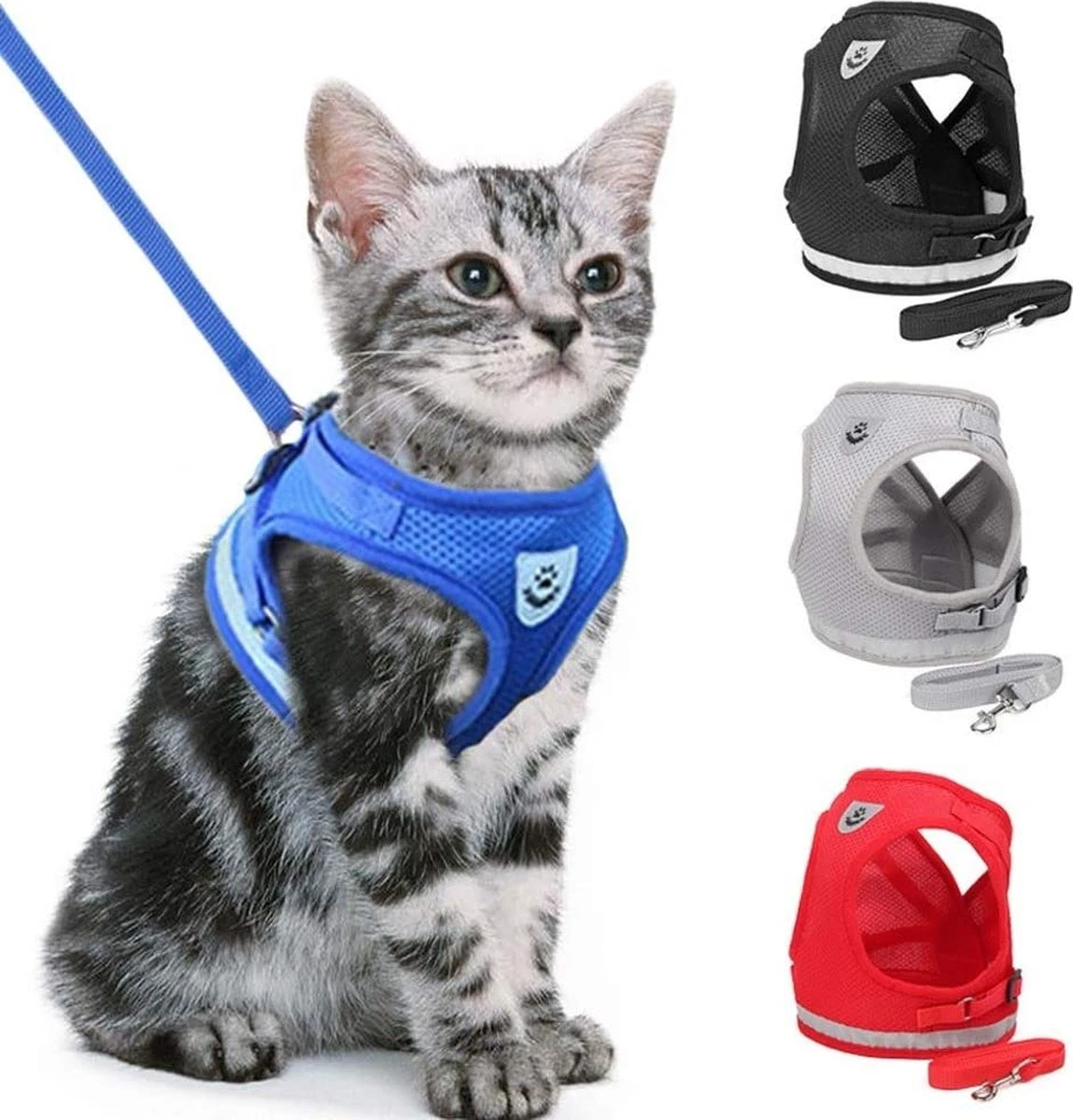 *** Katy`s Kattentuigje Zwart Maat M Met Looplijn - Kleine Hond - Kattenharnas - Honden Harnas - Kattenriem - Uitlaten - Van Heble® *** 3 *** Katy`s Kattentuigje Zwart Maat M Met Looplijn - Kleine Hond - Kattenharnas - Honden Harnas - Kattenriem - Uitlaten - Van Heble® ***