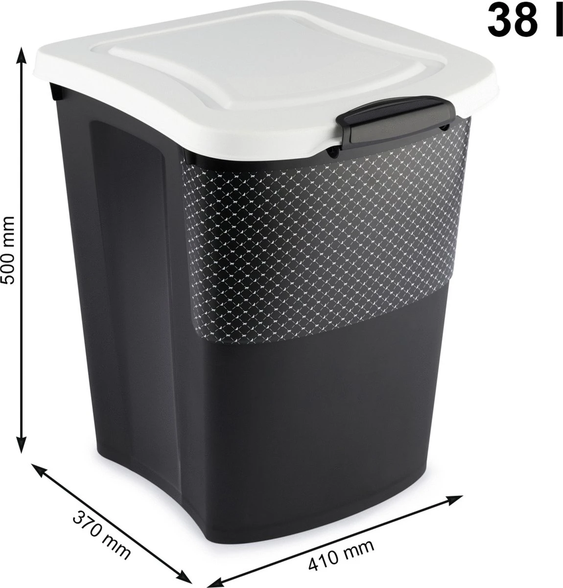 Rotho Archie - Voedselopslag / Voerbak Met Deksel Van 38 Liter - Zwart - BPA-vrij 4 Rotho Archie - Voedselopslag / Voerbak Met Deksel Van 38 Liter - Zwart - BPA-vrij - Image 2