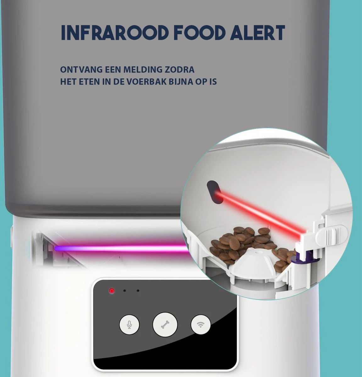 Pawsy® AR2 - Automatische Voerbak - Dubbele Voerbak - Automatische Voederbak Kat & Hond - WiFi Voerautomaat 11 Pawsy® AR2 - Automatische Voerbak - Dubbele Voerbak - Automatische Voederbak Kat & Hond - WiFi Voerautomaat - Image 9