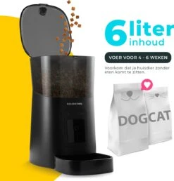 GoldenPaws Automatische Voerbak - Kat En Hond - Zwart - Met Verstelbare Camera - Voerautomaat Met Smartphone Besturing - Voerinhoud 6 Liter -Huisdierbenodigdheden Korting 1151x1200 6