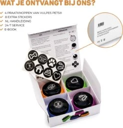 Vulpes Pets® PRO Praatknop Voor Honden - Dogbuttons - Laat Uw Huisdier Spreken - Hondenspeelgoed - Honden Training - Incl. E-Book & Trainingsstickers -Huisdierbenodigdheden Korting 1153x1200 10