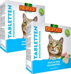Biofood Vlo & Teek - Kat - Snack - Glutenvrij - Knoflook - 2 X 60 Gr