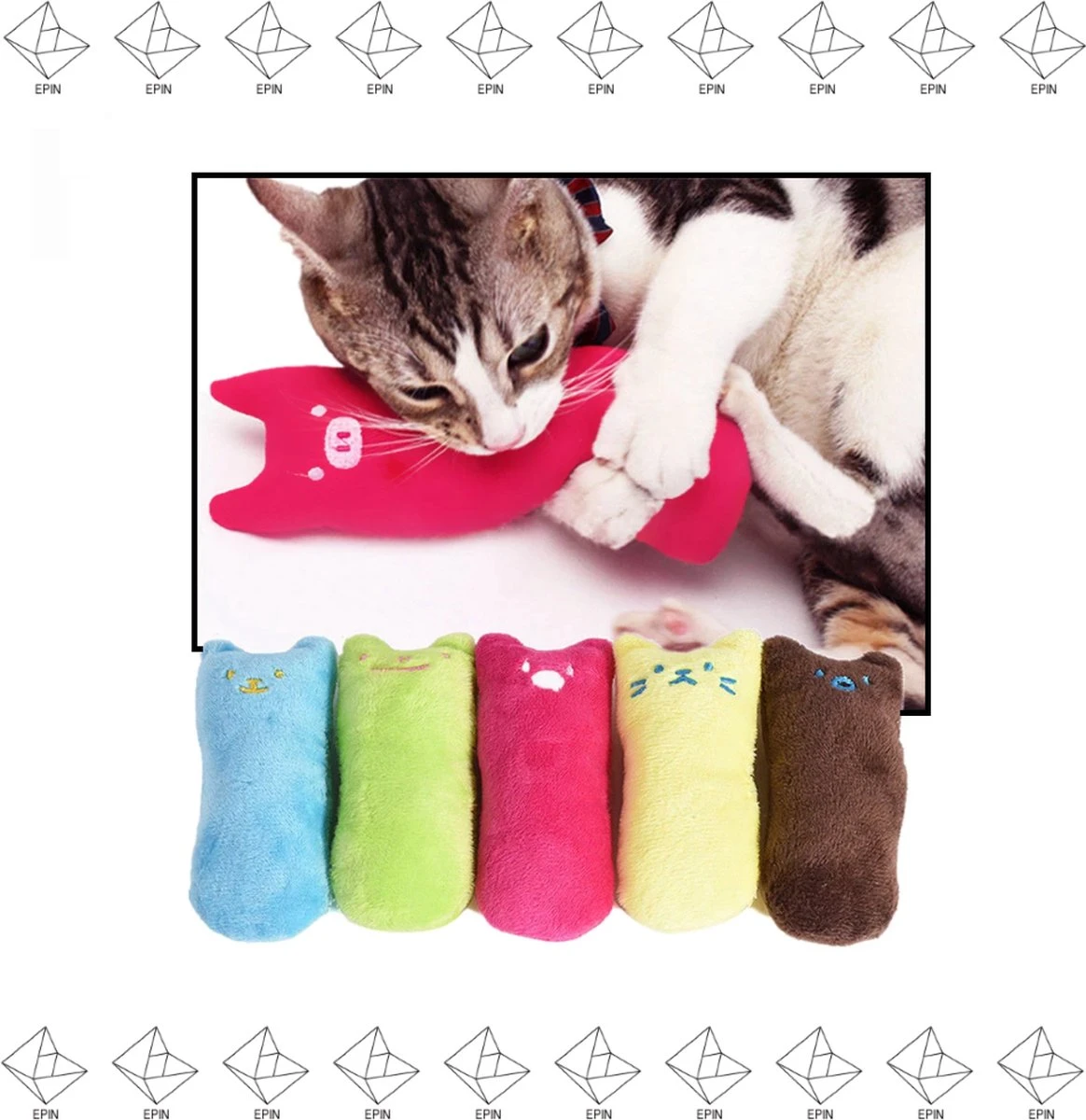 Merkloos EPIN | Kattenkruid Knuffeldier | Katten Speelgoed | Catnip | Kattenspeelgoed | BLAUW 4 Merkloos EPIN | Kattenkruid Knuffeldier | Katten Speelgoed | Catnip | Kattenspeelgoed | BLAUW - Image 2