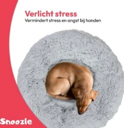 Snoozle Donut Hondenmand - Zacht En Luxe Hondenkussen - Wasbaar - Fluffy - Hondenmanden - 60cm - Lichtgrijs -Huisdierbenodigdheden Korting 1165x1200 11