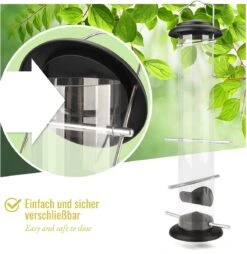 Wildtier Herz I 38cm Vogelvoederhuisje Voor Distelvink & Sijs - Van Roestvrij Metaal, Vogelvoederhuisje, Vogelvoederstation, Silo Voor Wilde Vogels, Zwart -Huisdierbenodigdheden Korting 1165x1200 18