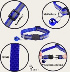 Petsify - Kattenhalsband Met Belletje - Veiligheidssluiting - Reflecterend - Halsband Kat - Halsband Kitten - Set Van 11 -Huisdierbenodigdheden Korting 1167x1200 16