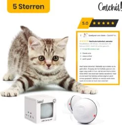 Catchit!® Interactieve Zelfrollende Bal Katten - Kattenspeeltjes - Inclusief USB Kabel En Staartjes - Kattenspeelgoed - Smart - Grijs -Huisdierbenodigdheden Korting 1171x1200 13