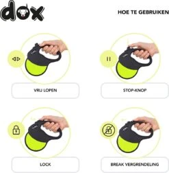 DDOXX Intrekbare Hondenriem, Reflecterend | Vele Kleuren & Maten | Voor Kleine & Grote Honden | Intrekbare Hondenriem Puppy Kat | Hondenriem Accessoires Hond | XS, 3 M, Tot 8 Kg, Geel -Huisdierbenodigdheden Korting 1175x1200