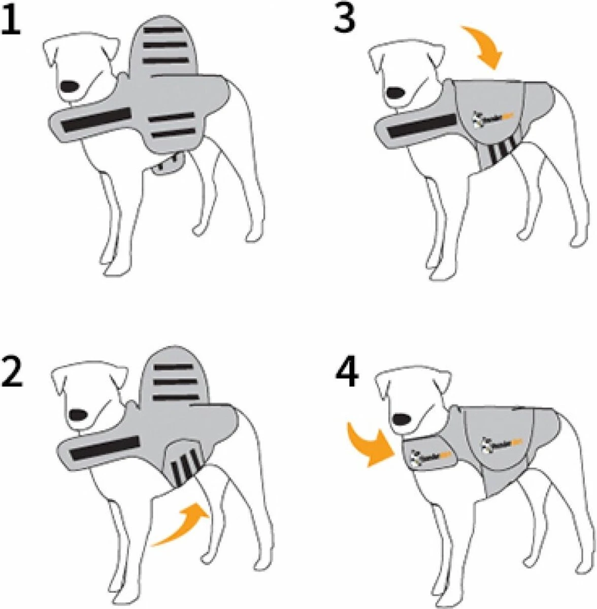 Thundershirt Antistress Vest - Dieren Antistressmiddel - Hond - Grijs - S - 43-53 Cm 4 Thundershirt Antistress Vest - Dieren Antistressmiddel - Hond - Grijs - S - 43-53 Cm - Image 2