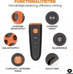 Vulpes Pets® Ultrasone Anti Blaf Apparaat – 3-in-1 Anti Blaf Apparaat Pro - Diervriendelijk & Zonder Schok - Alternatief Anti Blafband - Voor Kleine & Grote Honden - Audio - Flashlight - USB-Oplaadbaar -Huisdierbenodigdheden Korting 1177x1200 2