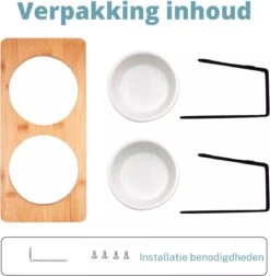 Verhoogde Bamboe Katten Voerbak – Voerbak Kat Keramiek – Drinkbak Hond – Eetbak Met Standaard – 350ml -Huisdierbenodigdheden Korting 1178x1200 3