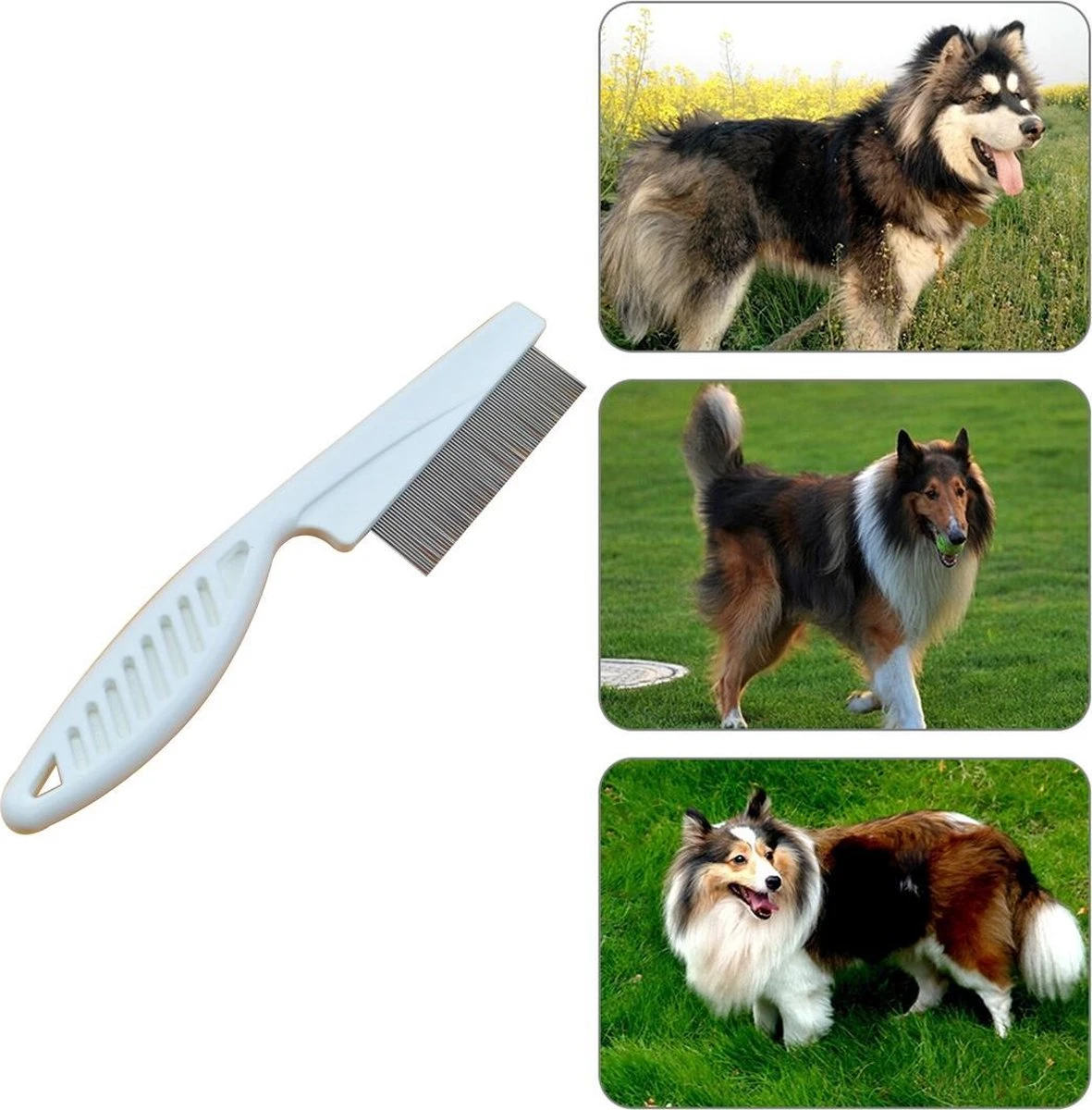 By Qubix Vlooienkam Voor Zowel Katten Als Honden 14CM - Wit 7 By Qubix Vlooienkam Voor Zowel Katten Als Honden 14CM - Wit - Image 5