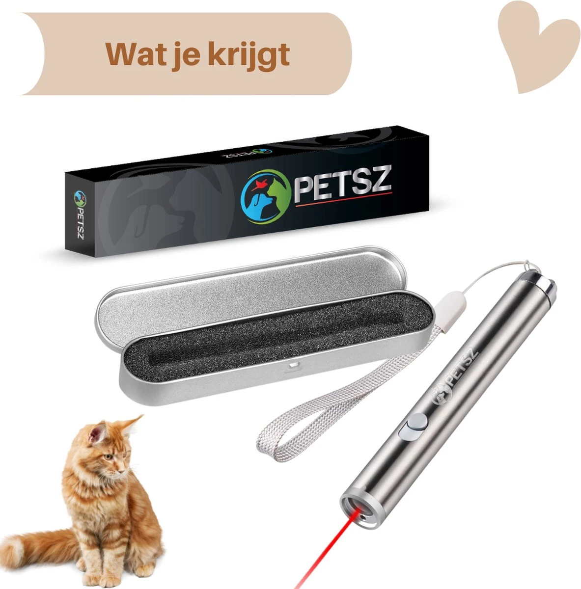 Laserpen - Kattenspeeltjes - Zaklamp - Kat - Laser - Kattenspeelgoed - RVS Opbergblikje 7 Laserpen - Kattenspeeltjes - Zaklamp - Kat - Laser - Kattenspeelgoed - RVS Opbergblikje - Image 5