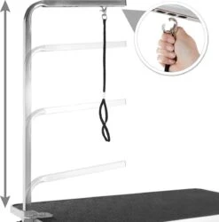 Tectake- Trimtafel Met Lus - Tafelhoogte: 76 Cm - Zwart / Grijs - 402892 -Huisdierbenodigdheden Korting 1185x1200 2