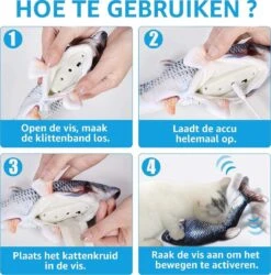 TwinQ Dansende Vis - Bewegende Vis Met Kattenkruid - Kattenspeeltjes - USB Oplaadbaar - Speelgoed Voor Katten - Incl. Kattenlampje -Huisdierbenodigdheden Korting 1186x1200 25
