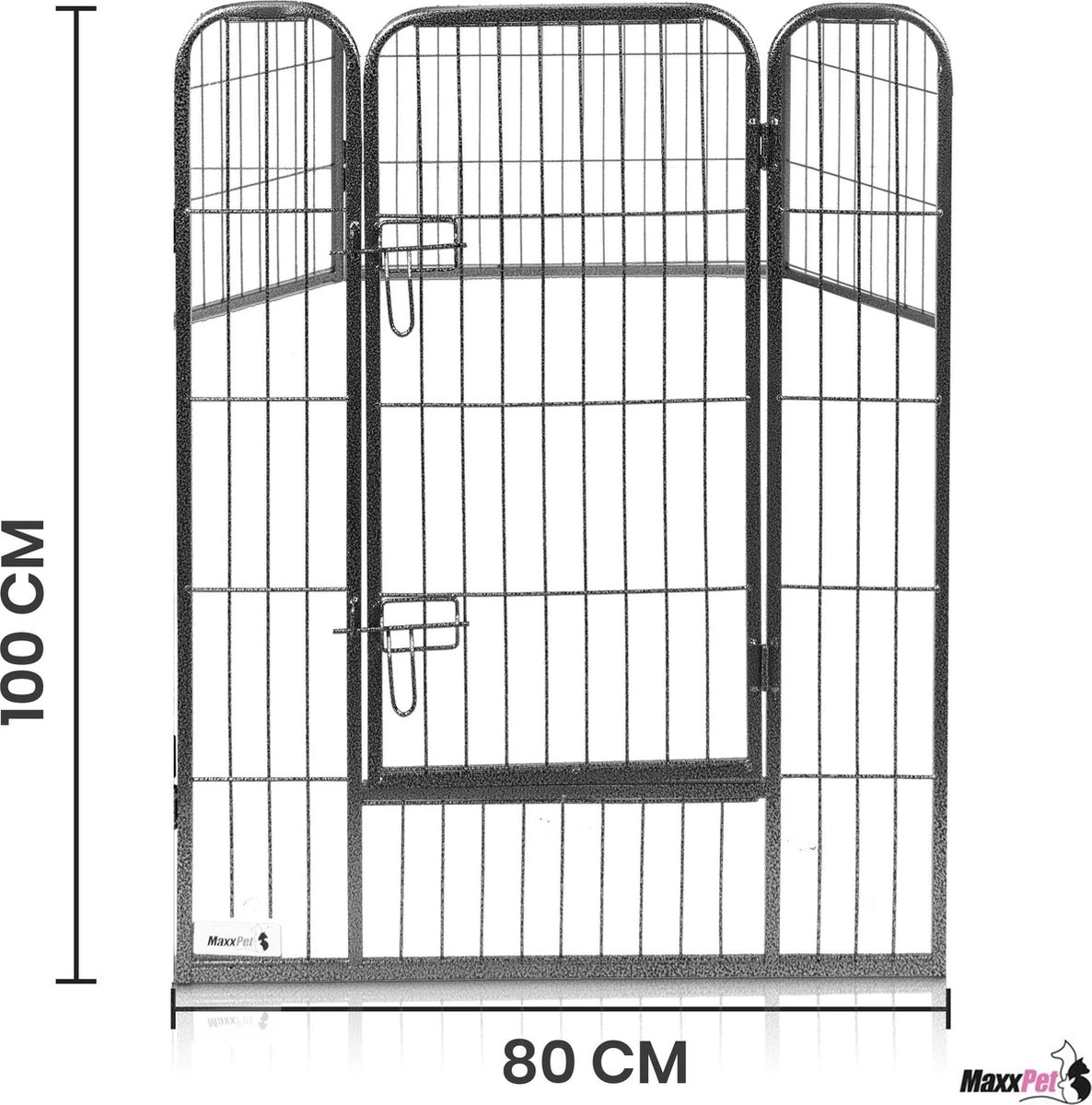 MaxxPet Puppyren - Hondenbench - Hondenren- Puppyren Met 8 Kennelpanelen - Staal -80 X 100 Cm Ø 210 Cm 10 MaxxPet Puppyren - Hondenbench - Hondenren- Puppyren Met 8 Kennelpanelen - Staal -80 X 100 Cm Ø 210 Cm - Image 8