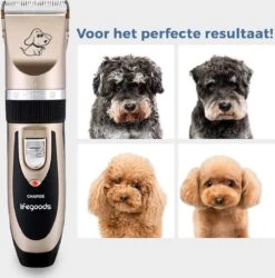 LifeGoods Hondentondeuse - Voor Katten En Honden - Complete Set - 5 Standen - Draadloos - Oplaadbaar - Goud/Zwart -Huisdierbenodigdheden Korting 1187x1200 3