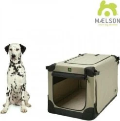 Maelson Soft Kennel - Robuuste Hondenbench Van Zacht Materiaal - Opvouwbare Kennel Met Stevig Stalen Binnenframe - Beige/zwart - XXS / XS / S / M / L / XL / XXL - 72 S -Huisdierbenodigdheden Korting 1188x1200 16