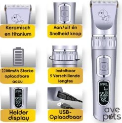 AVE Pets® Volledige Hondentondeuse Set Met Display - Draadloos Tondeuse - Scheerapparaat Voor Je Hond Of Kat - Huisdier Trimmer - Dierentondeuse - Dieren Verzorging -Huisdierbenodigdheden Korting 1189x1200 2