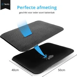 Tenify Kattenbakmat + Extra Kattenbak Schepje - 40 X 50 Cm - Waterdicht - Dubbele Laag - Honingraatstructuur - Uitloopmat - Mat -Huisdierbenodigdheden Korting 1189x1200 22