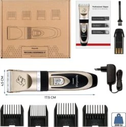 LifeGoods Hondentondeuse - Voor Katten En Honden - Complete Set - 5 Standen - Draadloos - Oplaadbaar - Goud/Zwart -Huisdierbenodigdheden Korting 1190x1200 2