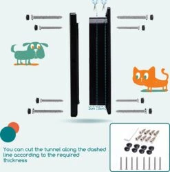 Nobleza Kattenluik Met Tunnel - 4 Vergrendelingsstanden - Weerbestendig - Binnen En Buiten - 28.5 X 25 Cm - Maat XL - Zwart -Huisdierbenodigdheden Korting 1190x1200 26