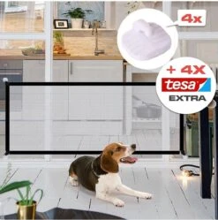 Merkloos ACE Pets – Oprolbaar Hondenrek Voor Binnen - Traphekje Hond Zonder Boren - Veiligheidshek Deurhekje - 180 X 72 Cm - Zwart -Huisdierbenodigdheden Korting 1190x1200 4