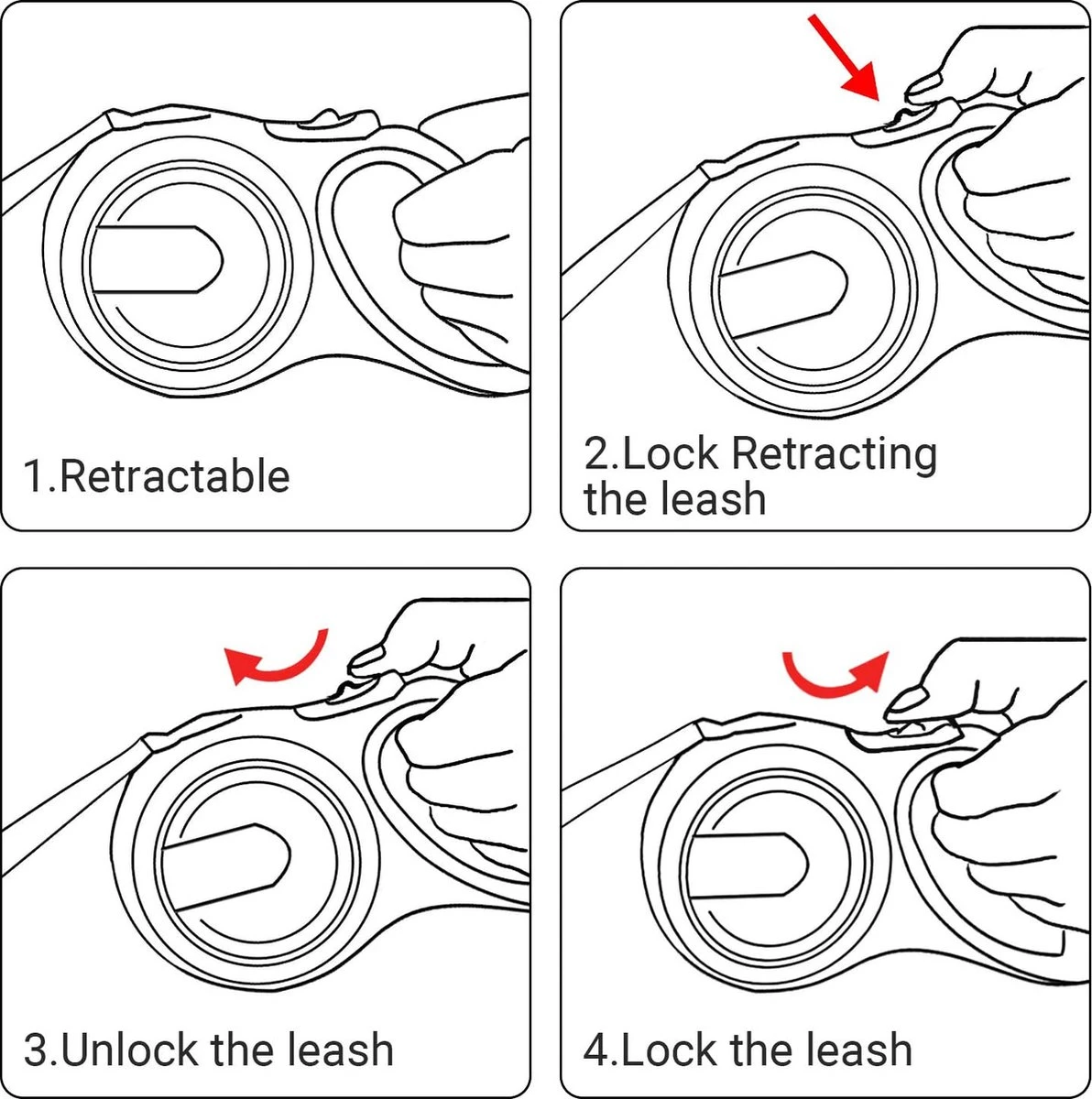 IGOODS - Hondenriem - Katten Riem - Uitlaatriem Voor Honden En Katten - Honden Riem- Rollijn - 5 Meter Lang 6 IGOODS - Hondenriem - Katten Riem - Uitlaatriem Voor Honden En Katten - Honden Riem- Rollijn - 5 Meter Lang - Image 4