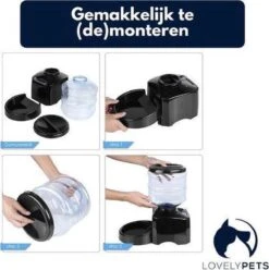 Lovely Pets – Voerautomaat – Automatisch Voerbak – Automatisch Voedingsschema; Plan Vaste Eetmomenten – Voerbak Voor Kat En Hond – Inhoud 5,5L - Zwart -Huisdierbenodigdheden Korting 1193x1200 6