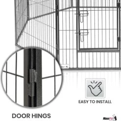 MaxxPet Puppyren - Hondenbench - Hondenren- Puppyren Met 8 Kennelpanelen - Staal -80 X 80 Cm Ø 210 Cm -Huisdierbenodigdheden Korting 1194x1200 8