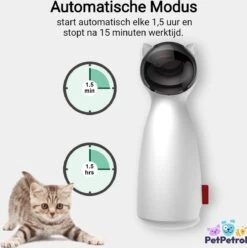 PetPetrol Automatisch Kattenspeeltje – Laser – Kattenlaser - Intelligent Interactief Voor Katten – Laser Kat – 9 Verschillende Standen – Incl. Oplaadkabel – Geruisloze Motor -Huisdierbenodigdheden Korting 1195x1200 27