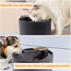By Fredge® Drinkfontein Dieren - Waterfontein Kat - Drink Fontein Geschikt Voor Katten & Honden - Inclusief 3 Filters - Zwart -Huisdierbenodigdheden Korting 1196x1200 11