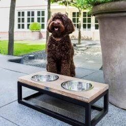 Lord Lou Honden Voerbak - Dubbele Eetbak - Roma L 59,5x31x25 -Huisdierbenodigdheden Korting 1198x1200 22
