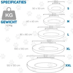 Pawzle Hondenmand - Donut Hondenkussen - Kattenmand - Bed Voor Honden & Katten - Wasbaar - 50cm - Zwart -Huisdierbenodigdheden Korting 1199x1200 22