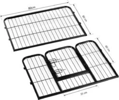 Merkloos Topmast Premium Puppyren - 80 Cm Hoog - 640 Cm Omtrek - Hondenren - Hondenhok - Antraciet -Huisdierbenodigdheden Korting 1200x1002 2