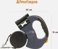 Dubbele Honden Riem – Leiband Hond – Hondenlijn – Looplijn Hond – 2 Honden – 3 Meter – Tot 12kg Per Hond – Reflecterende Lijnen – Met Zaklamp – 360° Draaien – Verstelbaar - Navy Blauw -Huisdierbenodigdheden Korting 1200x1009