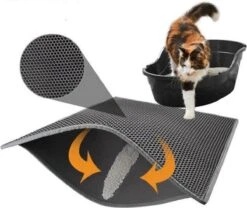 Oorspronkelijke Kattenbakmat, Kattenbak Mat Accessoire, Grit Opvangen, Honinggraad, Katten Mat, Waterdichte Dubbele Laag, Zwart, Urine/water Afstotend, Kat & Kitten, Cat Litter Mat 40x50cm -Huisdierbenodigdheden Korting 1200x1012 9