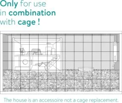 Navaris Houten Hamsterhuis - Speelhut Voor Hamsters, Kleine Knaagdieren, Gerbils, Muizen - Schuilplaats Op Twee Etages Voor Hamster, Cavia, Muis -Huisdierbenodigdheden Korting 1200x1015 6