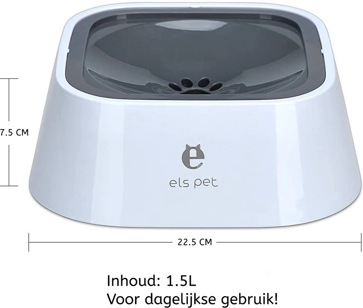 Els Pets Drinkbak Voor Honden - Anti Knoei Drinkbak - 1.5L - Anti Slobberen - Drinkbak Voor In De Auto - Road Refresher - Grijs 7 Els Pets Drinkbak Voor Honden - Anti Knoei Drinkbak - 1.5L - Anti Slobberen - Drinkbak Voor In De Auto - Road Refresher - Grijs - Image 5