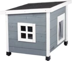 MyMax Kattenhuis - Hout - Openslaand Bitumen Dak - Kattenhuis Voor Buiten - Kattenhok - Kattenhuisje Hout - Grijs - 57*45*43CM 12 MyMax Kattenhuis - Hout - Openslaand Bitumen Dak - Kattenhuis Voor Buiten - Kattenhok - Kattenhuisje Hout - Grijs - 57*45*43CM -Huisdierbenodigdheden Korting 1200x1020 6