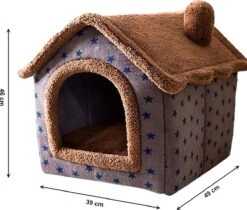 Château Animaux® Hondenhuis - Kattenhuis - 50 X 40x 46 Cm - Dierenhuis - Kattenhok - Hondentent - Hondenhuisjes Voor Binnen - Bruin 14 Château Animaux® Hondenhuis - Kattenhuis - 50 X 40x 46 Cm - Dierenhuis - Kattenhok - Hondentent - Hondenhuisjes Voor Binnen - Bruin -Huisdierbenodigdheden Korting 1200x1022 9