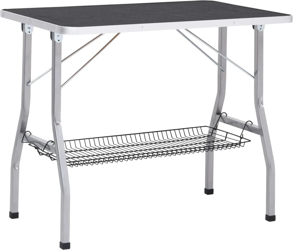 VIDAXL Hondentrimtafel Verstelbaar Met 2 Lussen En Opbergschap 9 VIDAXL Hondentrimtafel Verstelbaar Met 2 Lussen En Opbergschap - Image 7