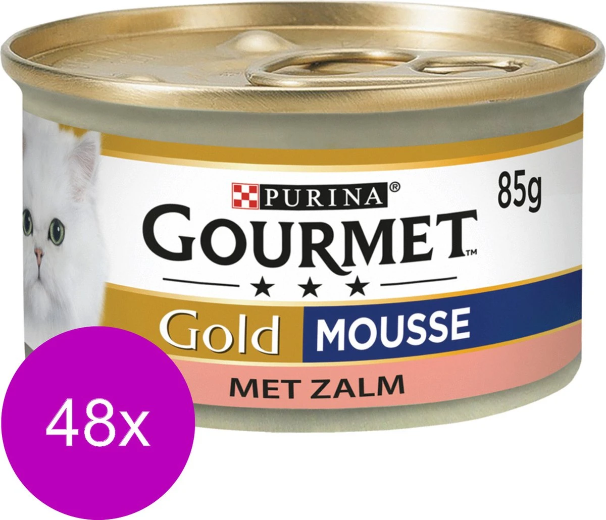 Gourmet Gold Mousse 85 G - Kattenvoer - 48 X Zalm 6 Gourmet Gold Mousse 85 G - Kattenvoer - 48 X Zalm - Image 4