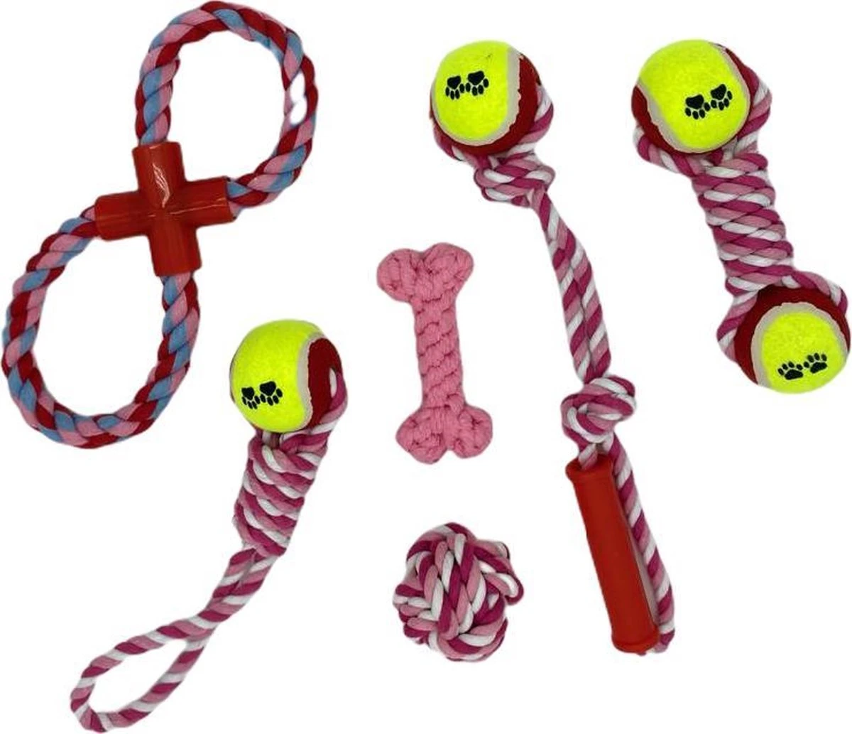 Honden Speelgoed - Puppy Speelgoed - 11 Stuks - Roze - 1 Speeltje Gratis - Honden Knuffel - Trektouw - Honden Speeltjes 8 Honden Speelgoed - Puppy Speelgoed - 11 Stuks - Roze - 1 Speeltje Gratis - Honden Knuffel - Trektouw - Honden Speeltjes - Image 6
