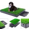 Merkloos Hondentoilet Kunstgras Met Bak - Indoor Dierentoilet - Uitneembare Opvangbak - Puppy Training Pets - Outdoor/Balkon/Tuin/Indoor Toilet - 50x64 Cm -Huisdierbenodigdheden Korting 1200x1041 3