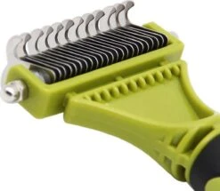 Hondenborstel - Dubbelzijdig Ontharing Tool - Herbruikbare Honden & Kattenvachtkam - Huisdier Grooming - 1 Stuk - Groen -Huisdierbenodigdheden Korting 1200x1044 2