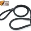 Sliplijn Met Stop - 2 Meter - Zwart - Verstevigd - Roestvrij Staal - Verstelbaar - Hondenriem - Trainingslijn Voor Honden - Touw - Touwlijn - Lijn - Made In Portugal -Huisdierbenodigdheden Korting 1200x1045
