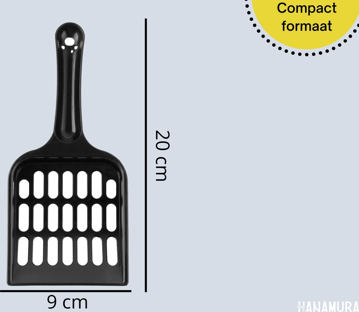 Merkloos Kattenbakschepje – Grof – Zwart 4 Merkloos Kattenbakschepje – Grof – Zwart - Image 2