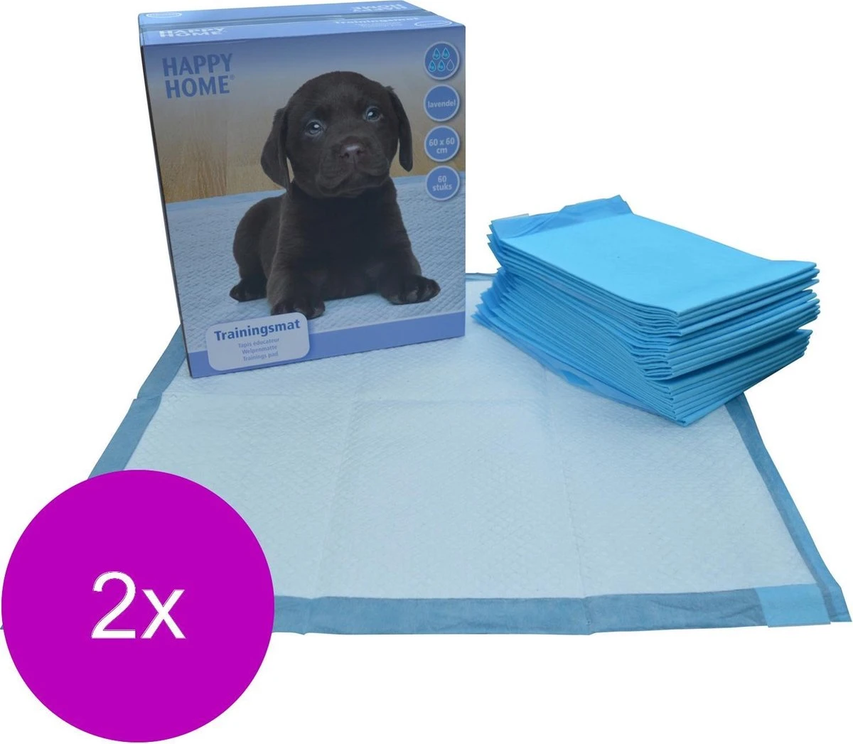 Happy Home Trainingsmat Lavendel - Zindelijkstraining - 2 X 60 Stuks - 60X60 Cm 5 Happy Home Trainingsmat Lavendel - Zindelijkstraining - 2 X 60 Stuks - 60X60 Cm - Image 3