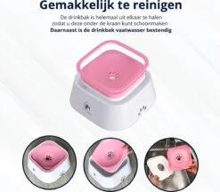 Lovely Pets - Drinkbak Hond - Drinkbak Voor Honden - Waterbak - Anti Knoei - Verminderd Slobberen - Onderweg - Hond - Drinkbak - Huisdier - Water Bowl - Roadrefresher - LARGE - Roze -Huisdierbenodigdheden Korting 1200x1050 1